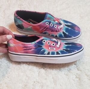 Vans Authentic Blue Pink Multicolor Tie Dye Sneaker NEW